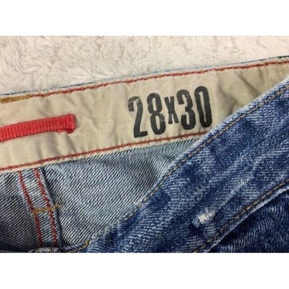 Converse One Star Mens Jeans Size 28x30 Vintage Straight Distressed Cott… - Picture 3 of 6